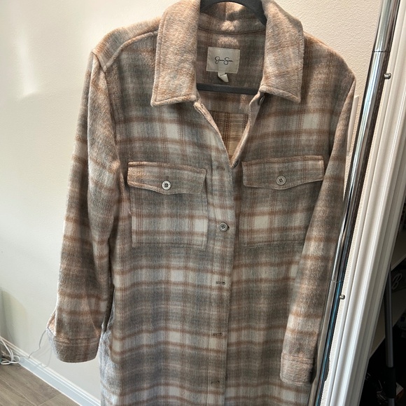 Jessica Simpson Long Flannel Jacket - Picture 1 of 4